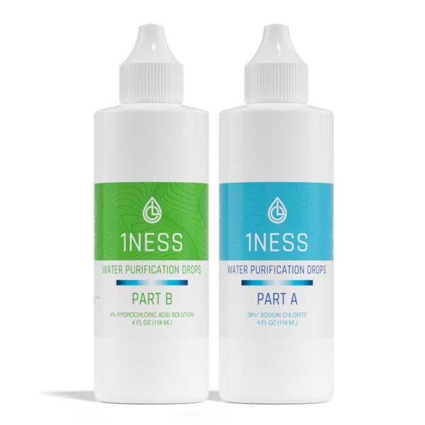 Chlorine Dioxide Kit with Hydrochloric Acid Activator (4oz Plastic Bottles)