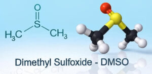 Dimethyl Sulfoxide (DMSO) molecular formula and 3D model