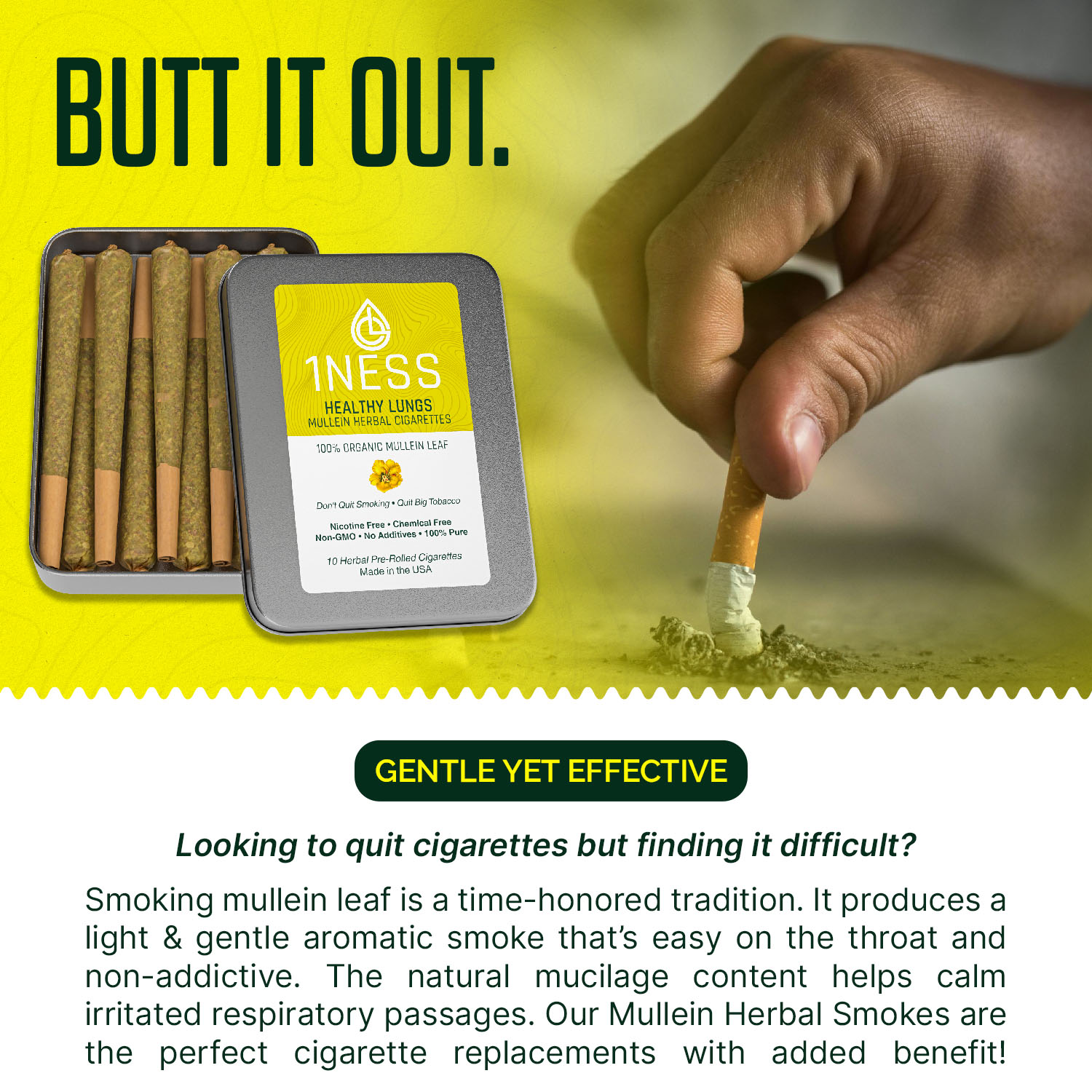 Mullein Herbal Cigarettes for Relaxation & Respiratory Relief
