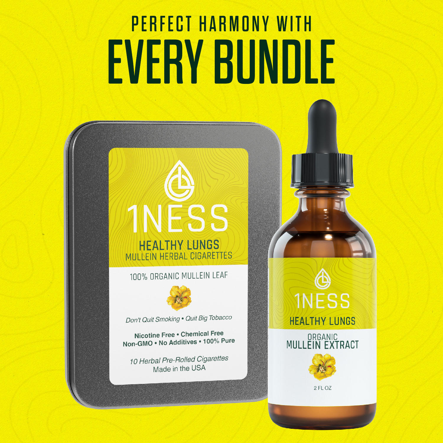 Mullein Herbal Super Pack for Lung & Throat Relief (2oz Set)