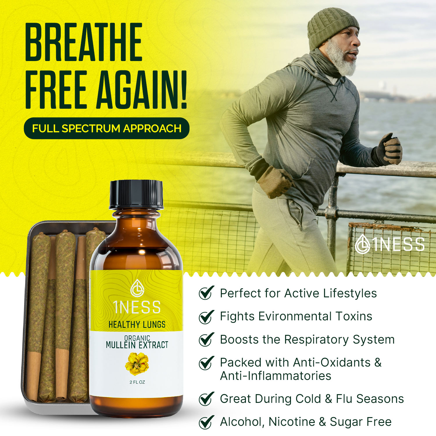 Mullein Herbal Super Pack for Lung & Throat Relief (2oz Set)